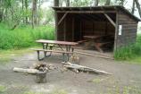 Three cooking shelters are available
