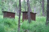 The campground pit toilets
