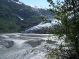 Exit Glacier and its outwash plain