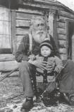 Elder and Grandson at Old Iliamna, Date Unknown