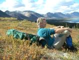 Hiker at Twin Lakes