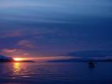 Winter Kayaking, Lake Clark Sunset