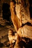 Flowstone inside Mammoth Cave, in the Frozen Niagara section. Photo taken during the WKYU-PBS Mammoth Cave: A Way to Wonder shoot.