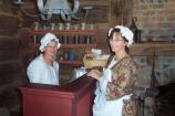 Costumed interpreters in Cabin