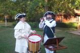 Reenactors playing Colonial music