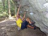 Boulder climbing in its initial stages