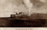 The first flash or fire and smoke