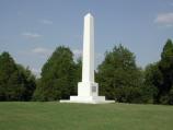 This concrete monument was built in the shops of the Nashville, Chattanooga, and St. Louis Railroad and dedicated in 1906.