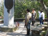 Wreath laying ceremony at Ribault Column