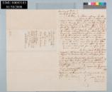 Bill-of-sale executed September 28, 1844 & received/recorded October 2, 1844 by P. B. Dumas, Clerk of St. John's County in the territory of Glorida. This is bill-of-sale for slave Jimmy Gibbs, sold by Andrew Pow (alias Sabata) to Rafael D. Fontane & then transferred by him to George R. Fairbanks. Jimmy originally owned by George Gibbs & sold by him to Pow (Sabata). Cost, as written on front, was 