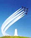 Blue Angels over the monument