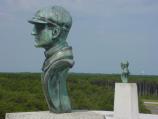Wilbur and Orville's busts on the monument