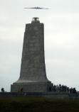 Spirit of Kitty Hawk over the monument
