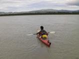 Kayaker on the Yukon River