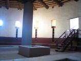 Inside of the Great Kiva in the winter light