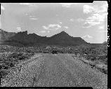 Panther Junction, 1959. This photograph was taken two years before the new headquarters & visitor center building would be constructed. Look closely for the road sign at the junction.