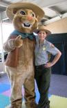 Chami and Ranger Amber wishing everyone a happy Junior Ranger Day.