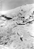 Photo of the Jackson Stairway, a prehistoric stairway located at the head of the canyon north of Chetro Ketl (and east of Pueblo Alto). Named after William H. Jackson.