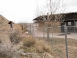 Construction fencing at visitor center, April 2010