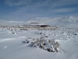 Up to two feet of snow is on the ground November - March.