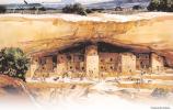 Illustrated scene of Ancestral Puebloan life in Spruce Tree House, ca. 1250s. (Printable version for educational use.)