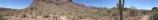 This panorama highlights the scenery you experience as you hike the Estes Canyon Trail toward the junction with the Bull Pasture Trail.