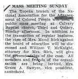 Image of an article from the Topeka Plaindealer, October 7, 1928: 