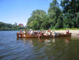 The big Voyageur canoes are both safe and responsive. For many of the participants, this is the first time in a canoe or on the Mississippi River.