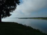 Morning fog lifts over the Missouri at Clay County Park near Vermillion, SD.