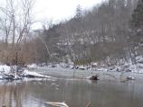 A snowy scene on the Current River.