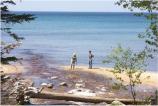 Hurricane River flowing into Lake Superior.