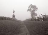 Sunken Road shrouded in fog