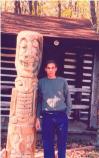 F. 1991 totem pole carved by Erin Aylor