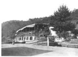 Boat entering 1st lock below Paw Paw Tunnel