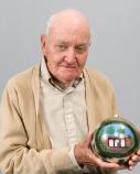 Jay Mauzy displays ornament