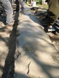 4) Cap placed on foundation