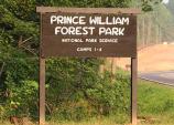 The shared entrance to cabin camps 1 & 4 off of Route 234.