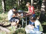BioBlitz participants look through their finds to see if there are any species worth keeping.