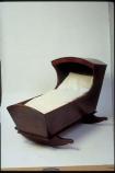 This cradle is believed to be the one used by the infant John Quincy.