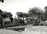 Side view of the Old House and Library, 1946