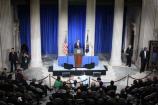 President Barrack Obama speaks before an audience of Wall Street's elite at Federal Hall National Memorial about the need to restore America's faith in the financial sector.