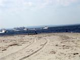 Boats off Sandy Hook's beaches