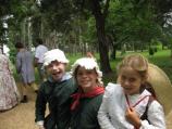 A few of our living historians having fun in the Historic Memorial Area!