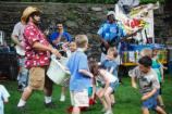 Park Rangers with children at Toe Jam Puppet Band performance