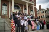 the assembled applicants waiting for the ceremony to begin