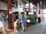 Ranger Suzanne Rozdilski and VIP Tom Yeager welcome and assist visitors to Steamtown's Memorial Day weekend tribute.