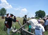 Park Ranger talks about soldier life to visitors