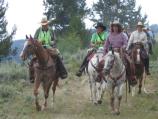 Lead Riders for the Chief Joesph Trail Ride enter Big Hole National Battlefield