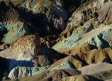 Multi-colored claystones from the ancient ashfalls of the Artist's Drive Formation.