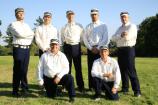 Members of the Occidental Base Ball Club pose for a photo before the game
